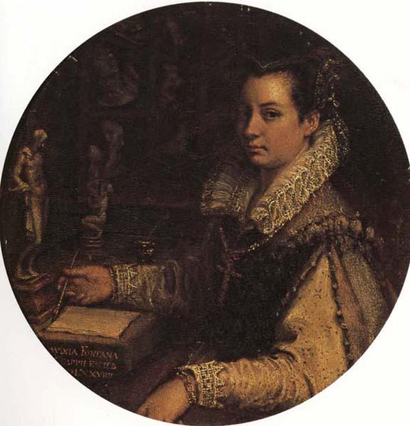 Lavinia Fontana Self-Portrait in the Studiolo oil painting picture